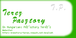 terez pasztory business card